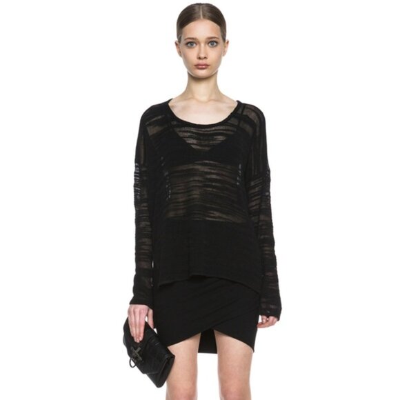 Helmut Lang Women's Crepe Twist Mini Poly Skirt - Black - Medium - D10HW308 - Picture 2 of 9